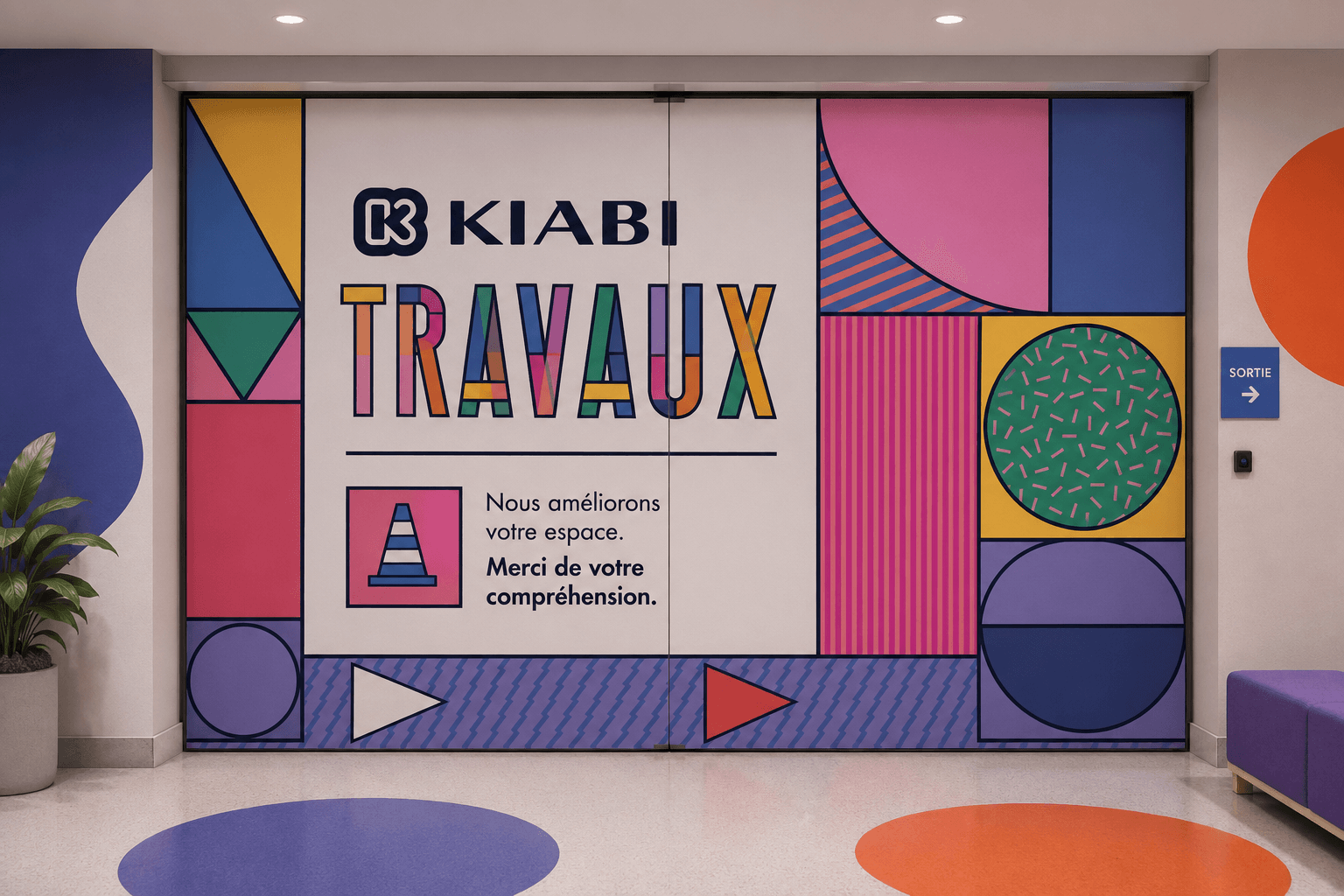 Bâche travaux